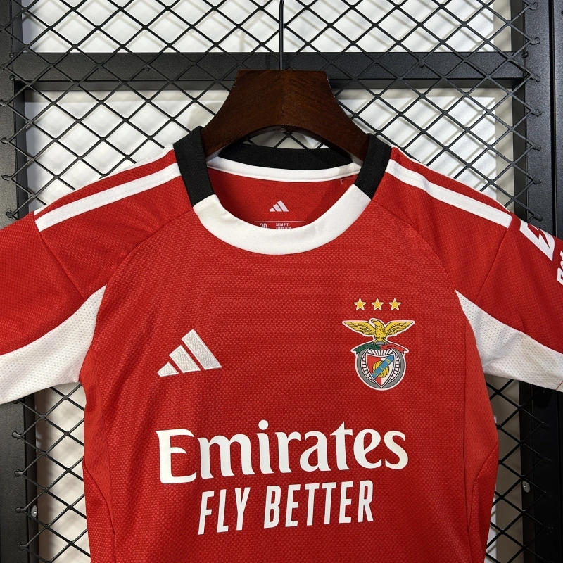 Benfica Home Soccer Jersey Kids Kit 2025-26 (Jersey+Shorts)