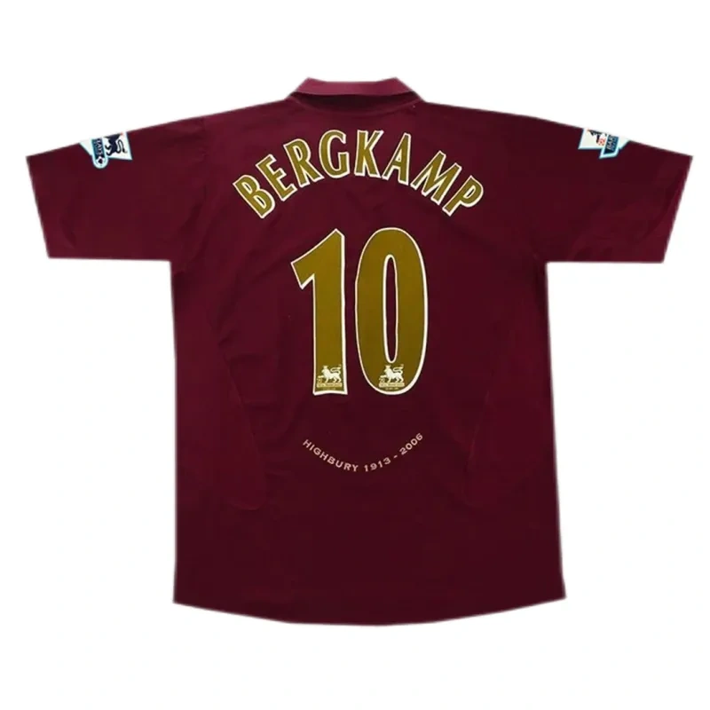 05-06 Arsenal Henry #14 Bergkamp #10 Pires #7 FABREGAS #15 Retro Jersey Home