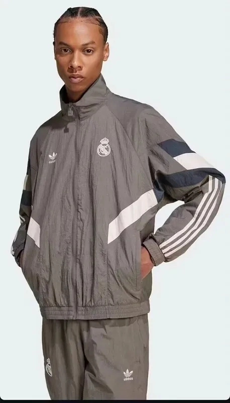 2024-2025 Real Madrid Jersey Windbreaker Grey