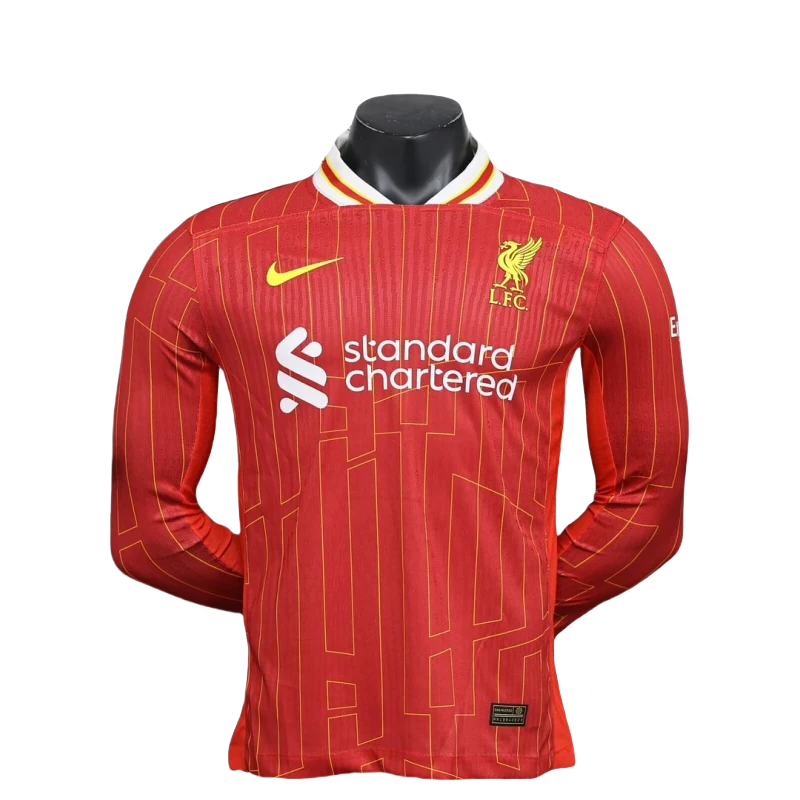 24-25 Player Version Long Sleeve Liverpool Home Football Shirt