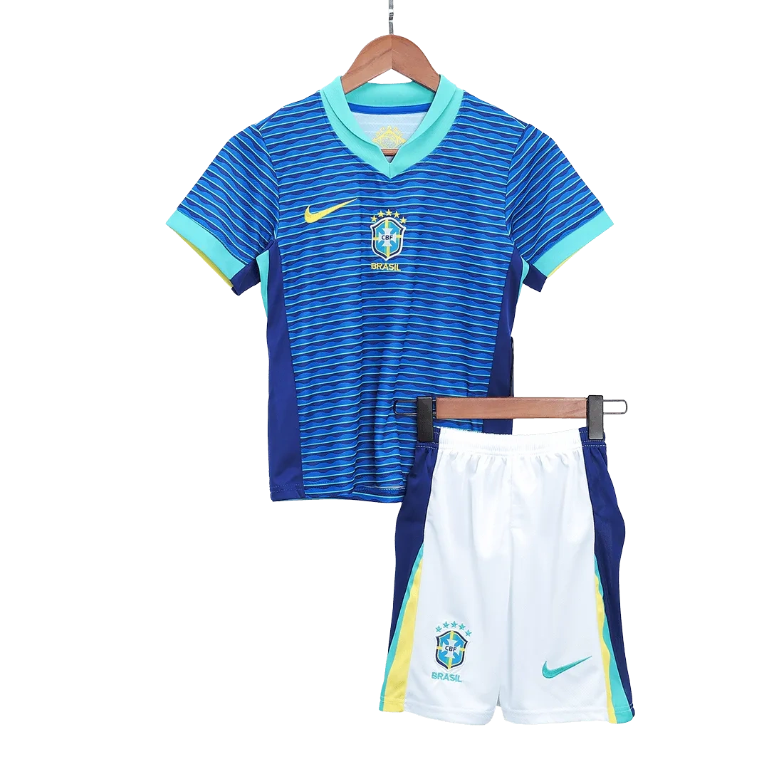 Kids Brazil Away Kit Copa America 2024 Youth Apparels