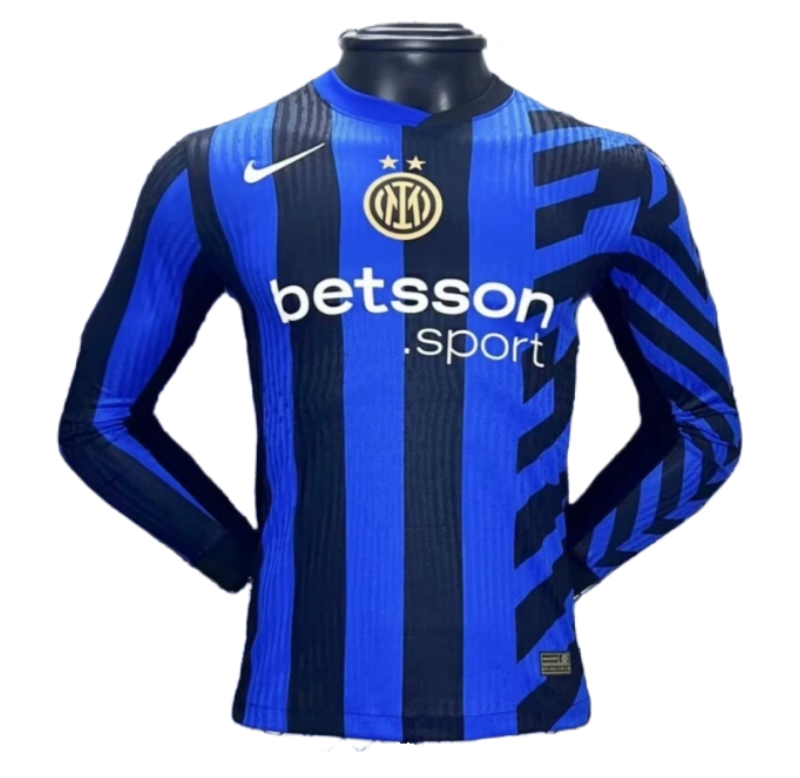 24-25 Inter Milan Home Long Sleeve Kit Player Version Shirt Soccer Jersey