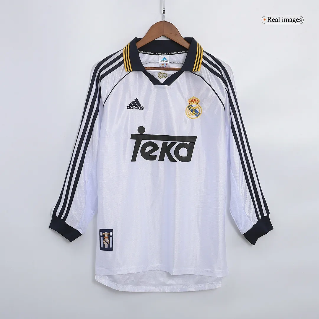1999/00 Real Madrid Retro Away Soccer Jersey Long Sleeve