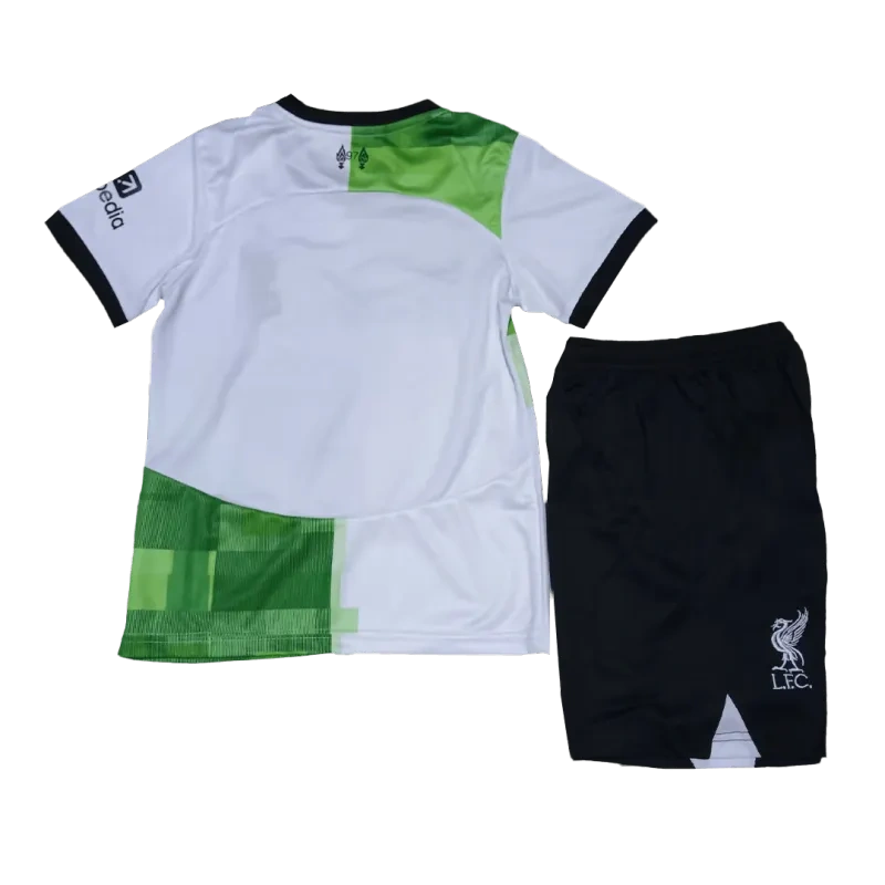 23-24 Kids Liverpool Away Whole Kit Jersey+Shorts+Socks