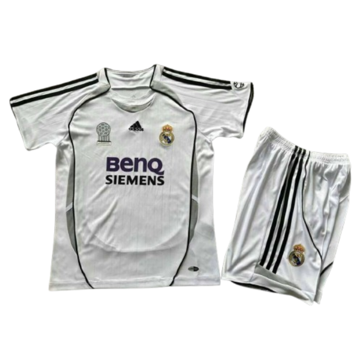 Real Madrid 06-07 Home Retro Kids Kits Youth Apparels Sport Jersey