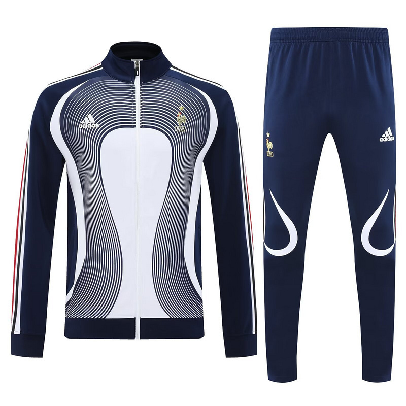 2025 France Local Training Retro Football Track suits Long