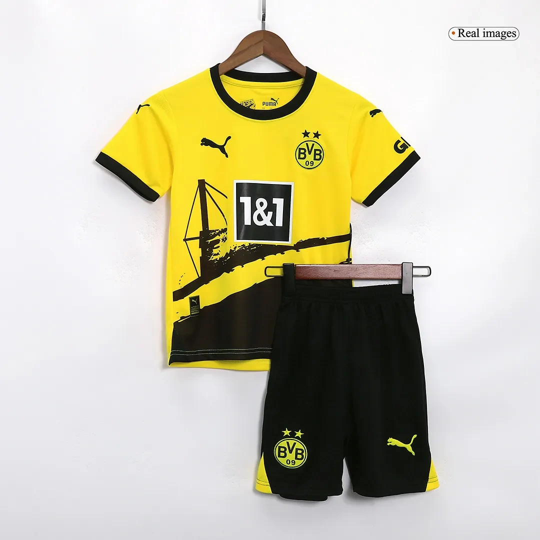 23-24 Kids Borussia Dortmund Home Jersey Kit