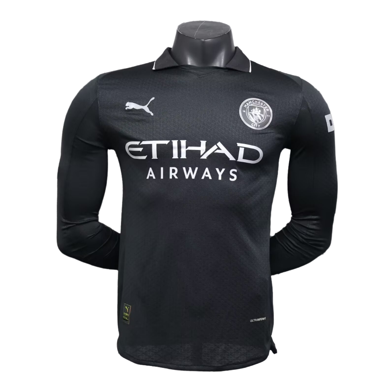 Manchester City Away Long Sleeve Football Shirt 2025-26 Player Version