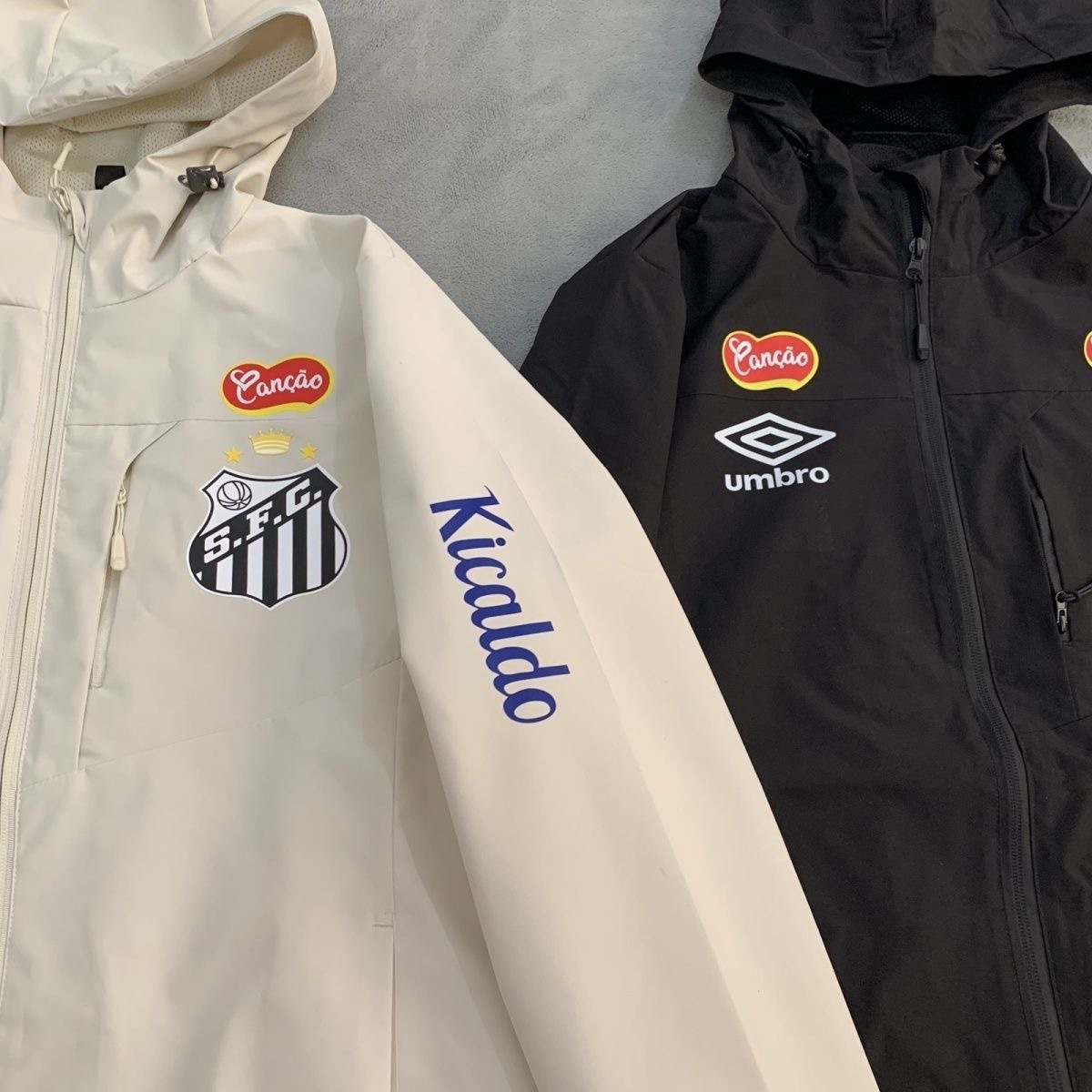 2026-27 Santos Long sleeved Jacket Training Clothing Black and White