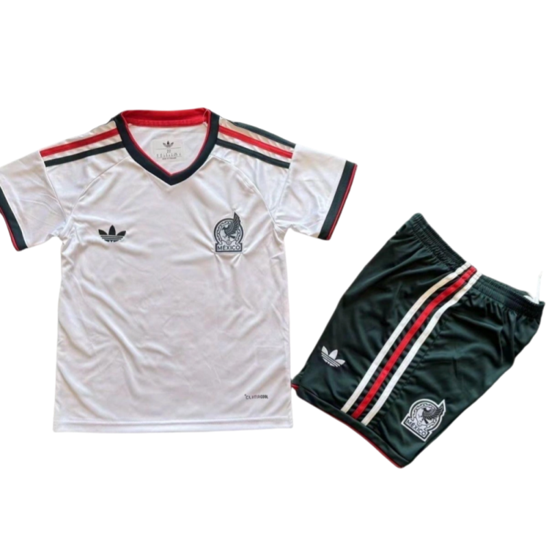 Mexico World Cup 2026 Away Kids Short Sleeve Kit & Jersey + Shorts Fan Version