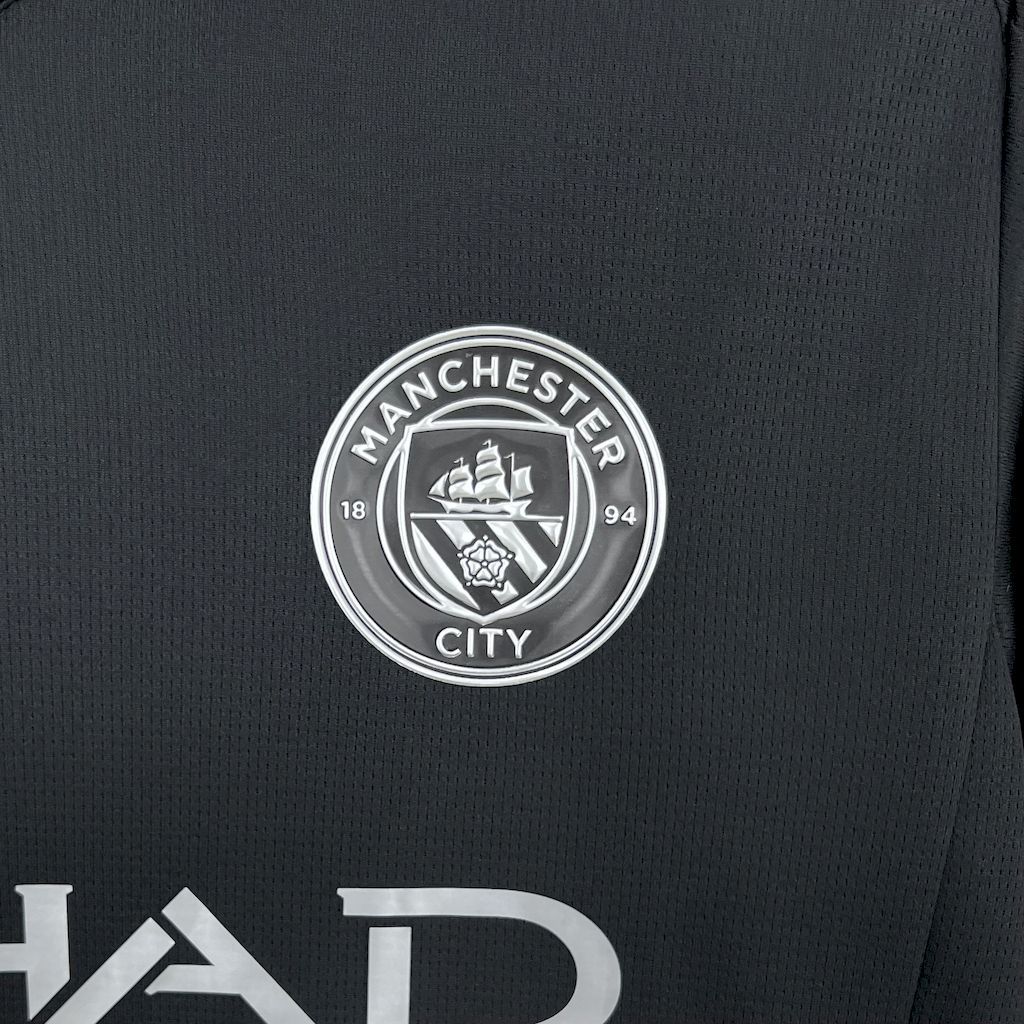 Manchester City Black Away Football Shirt 2025/2026  Fan  Version