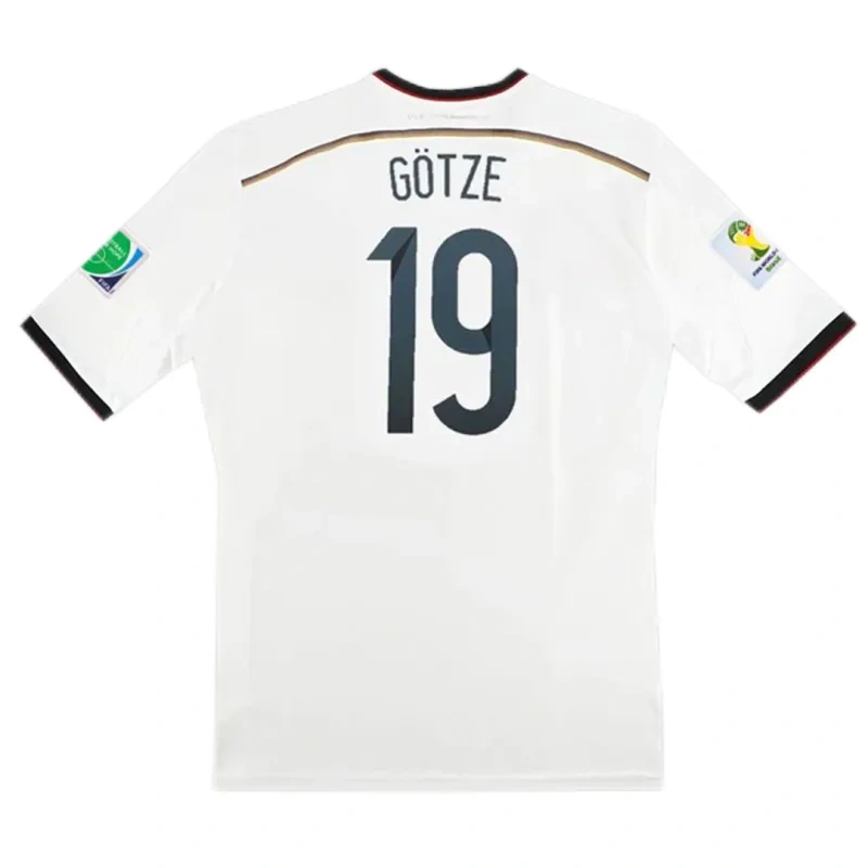 2014 Germany 4 Star Retro Jersey Home World Cup