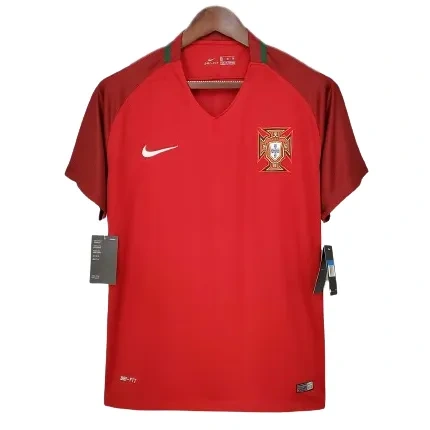 2016 Portugal Retro Jersey Home Euro Cup