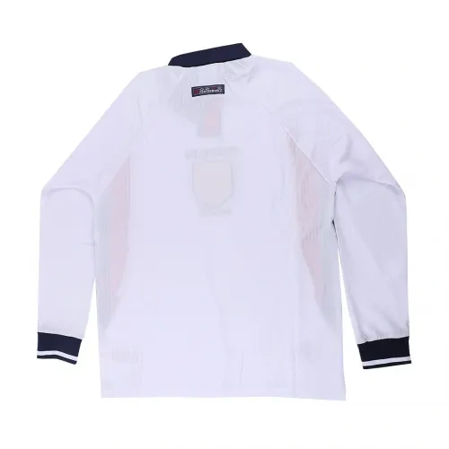 1998 England Retro Long Sleeve Jersey Home Replica World Cup