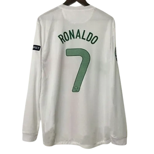 2012 Portugal Retro Jersey Away Long Sleeve