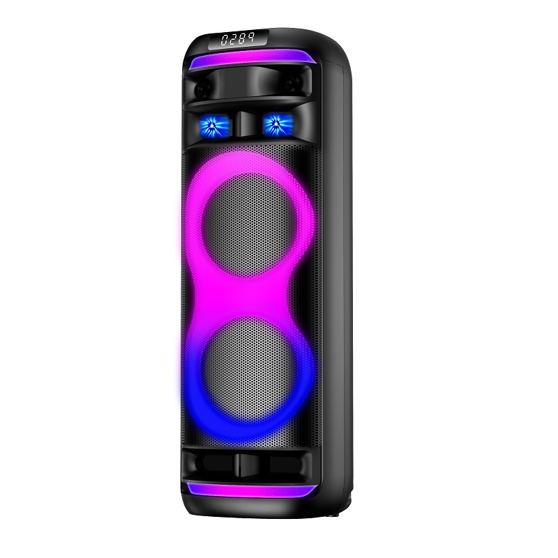 Dual 8" Super Bass Wireless Bluetooth Speaker Colorful LED Ring Light Outdoor Party Speaker Support Wireless Microphone TF USB Big Sound,Shenzhen Topsound Technology Co.,Ltd.,Dual 8" Super Bass Wireless Bluetooth Speaker Colorful LED Ring Light Outdoor Party Speaker Support Wireless Microphone TF USB Big Sound