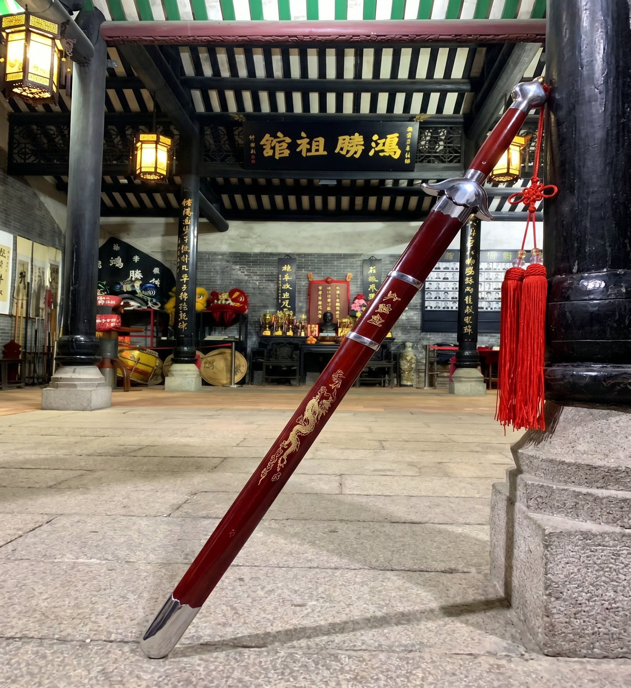 Basic Sword - Off-white Hilt & Dark Red Sheath