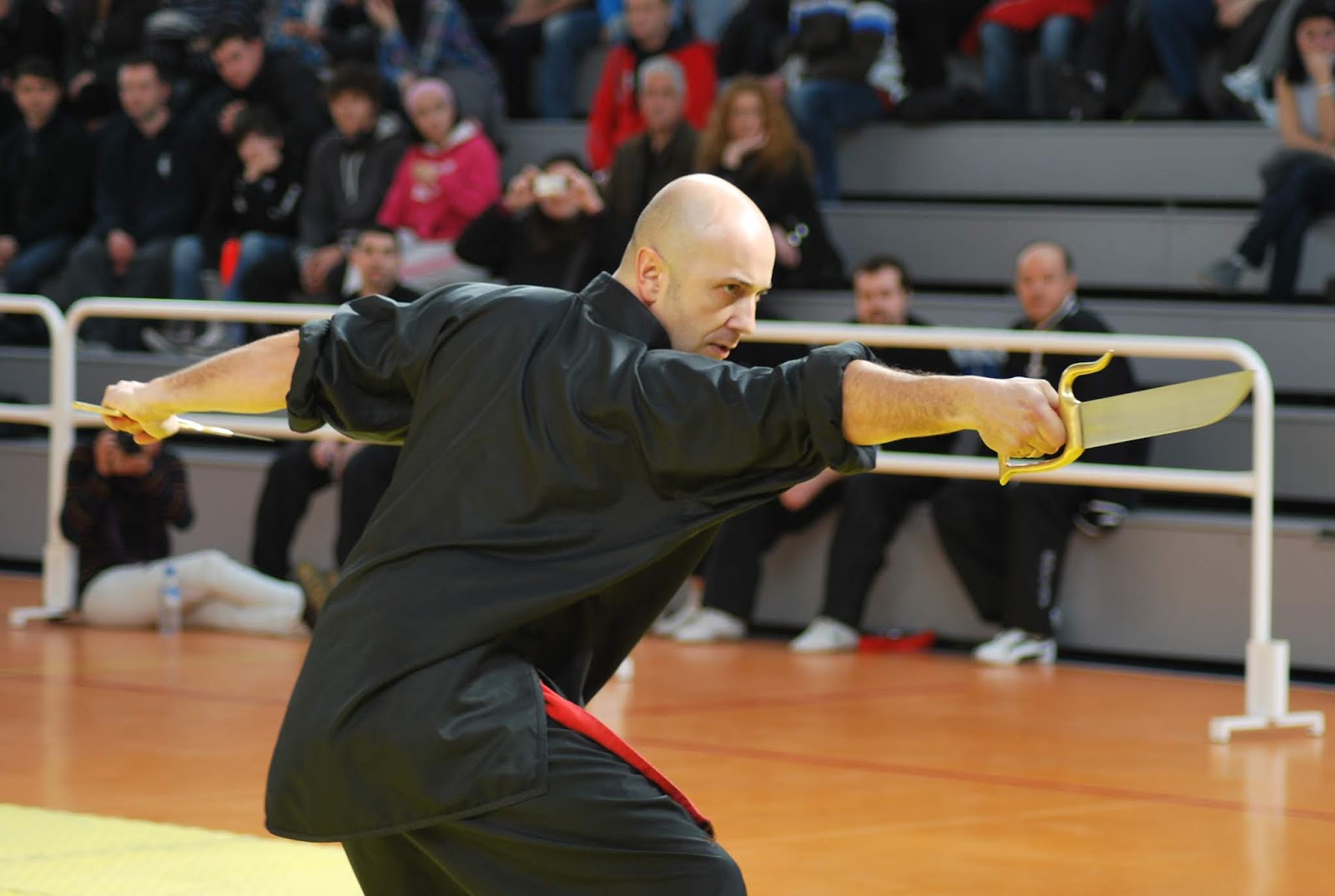 Performing forms at tournaments and exhibitions trains the body to control nerves and stress