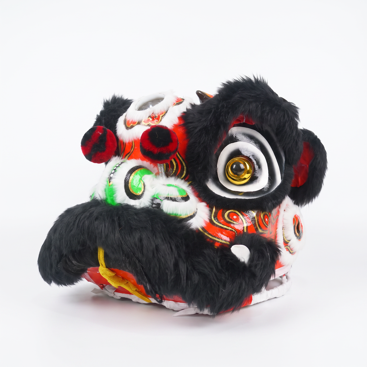 Lion Dance Costume - Modern (Ma Fo) Guan Yu, Black & Red