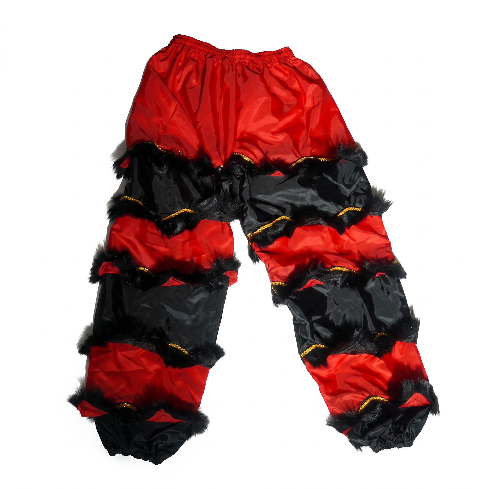 Lion Dance Costume - Traditional Guan Yu, Black & Red