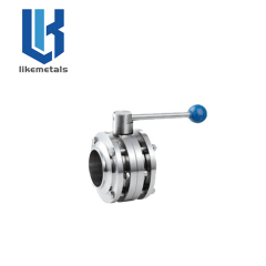 Three plece butterfly valve