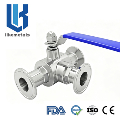 Quick install three way ball valve