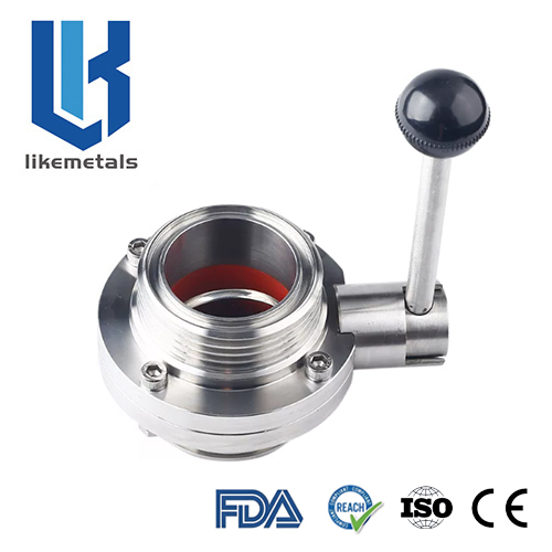 Thread butterfly ball valve