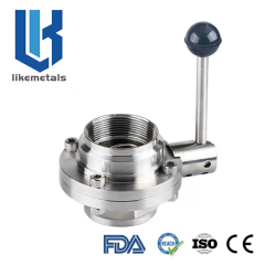 Thread butterfly ball valve