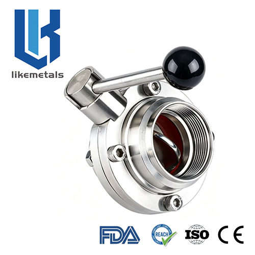 Thread butterfly ball valve
