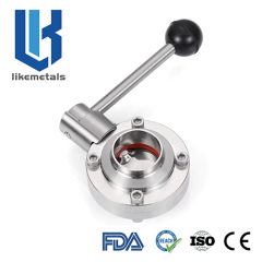 Weld type butterfly valve