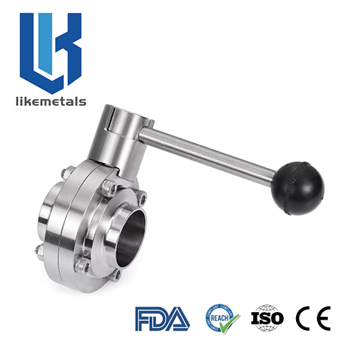 Weld type butterfly valve