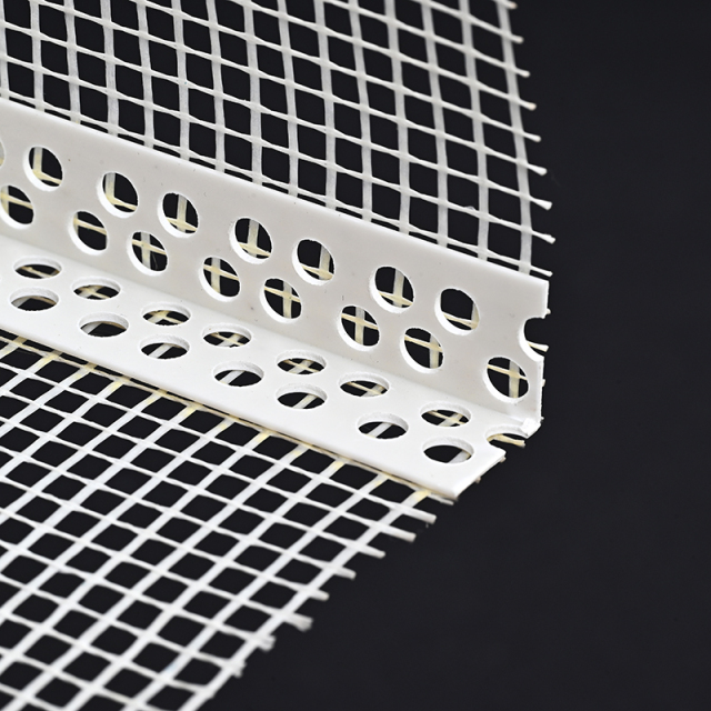 PVC Angle Line with Fiberglass Mesh,Drywall Corner Beads with Net,PVC Extrusion Profile,JH Fiberglass,PVC angle line with mesh, Corner beads
