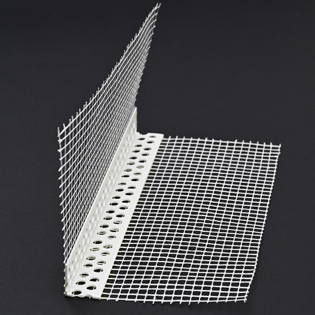 PVC Angle Line with Fiberglass Mesh,Drywall Corner Beads with Net,PVC Extrusion Profile,JH Fiberglass,PVC angle line with mesh, Corner beads