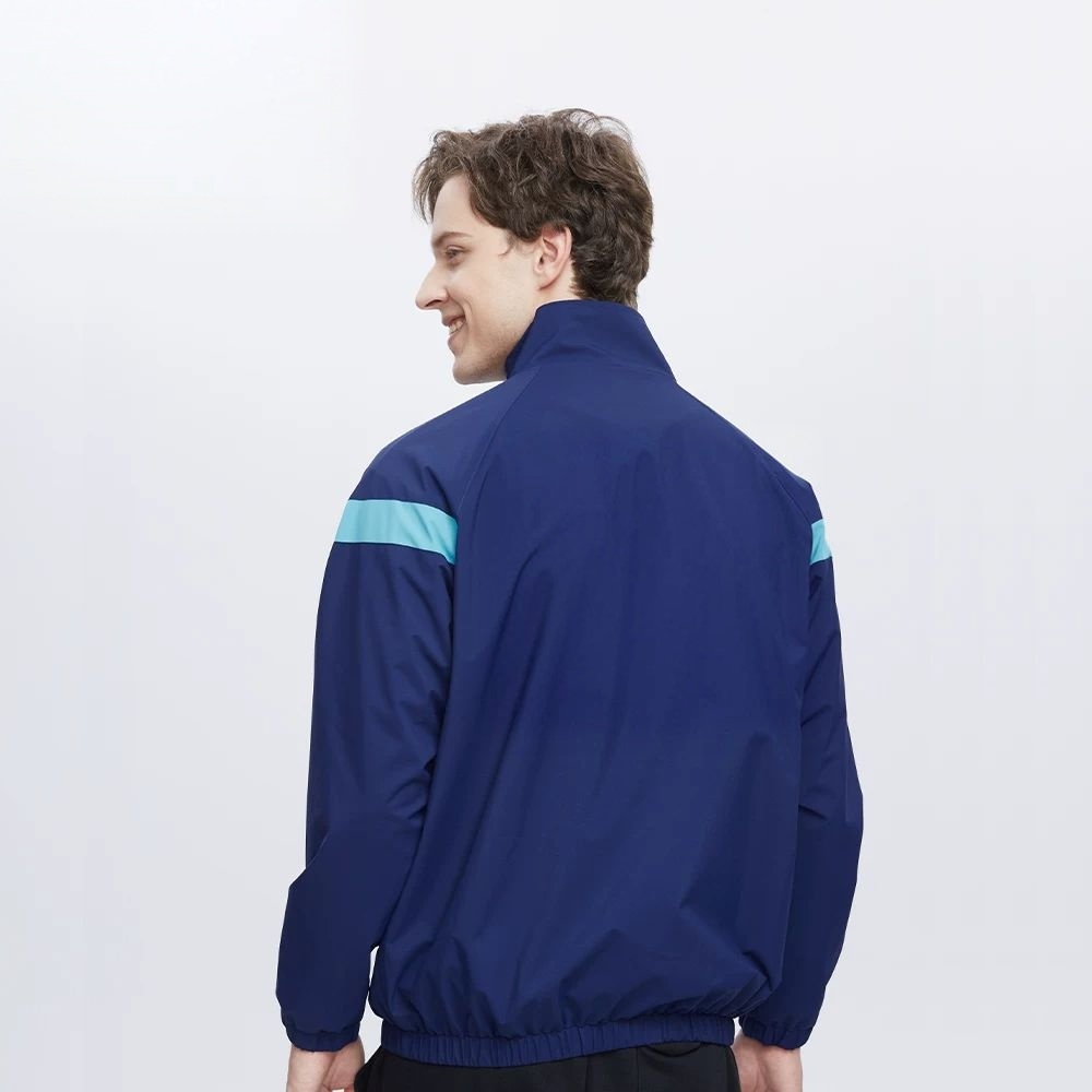 Navy blue men's sports jacket windbreaker