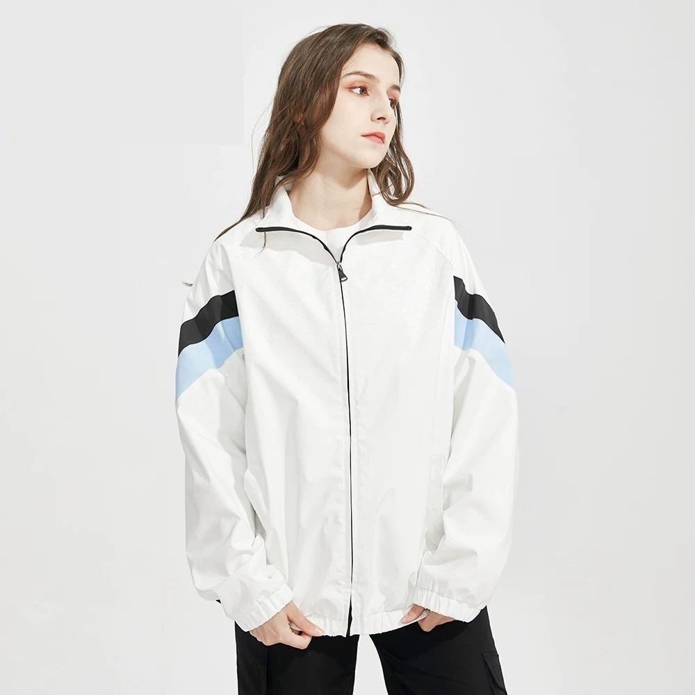 White sports jacket windbreaker