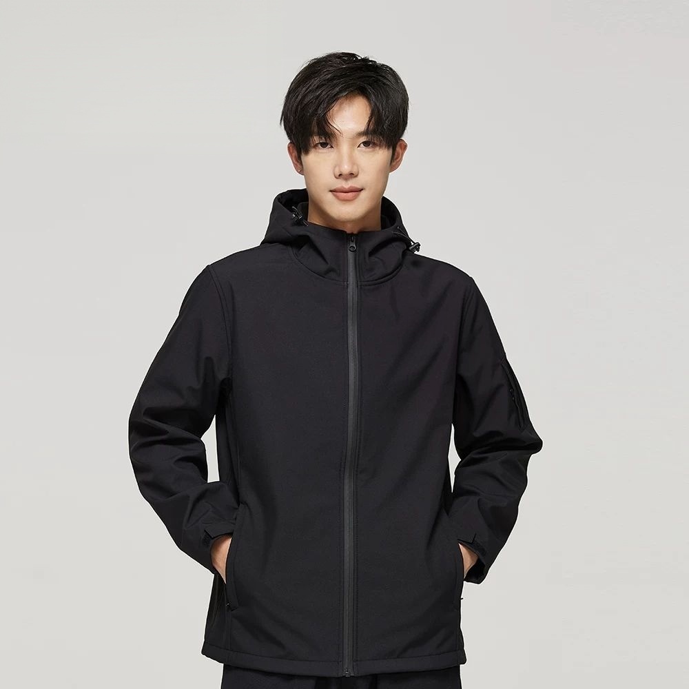 Men's black sports jacket windbreaker