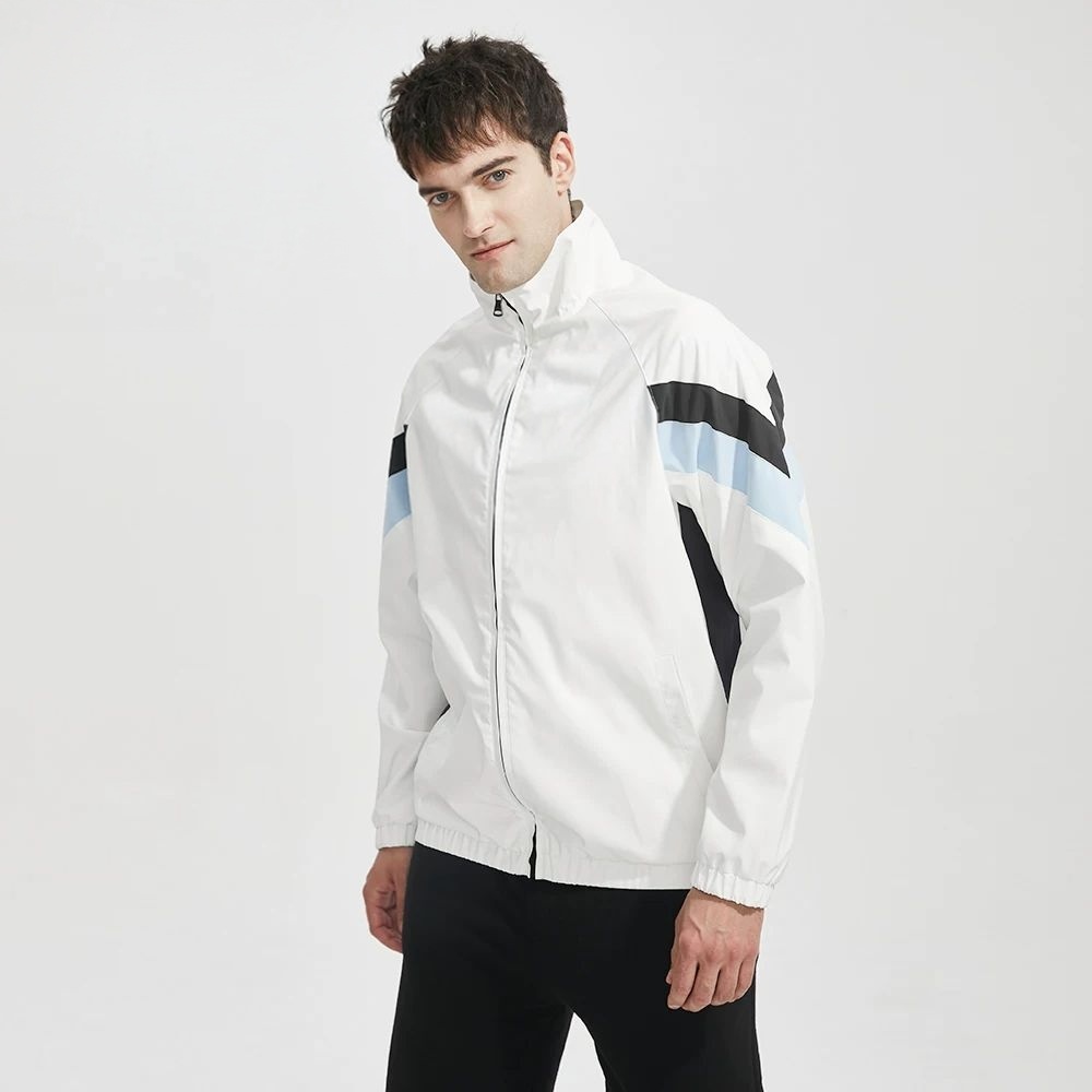 White sports jacket windbreaker