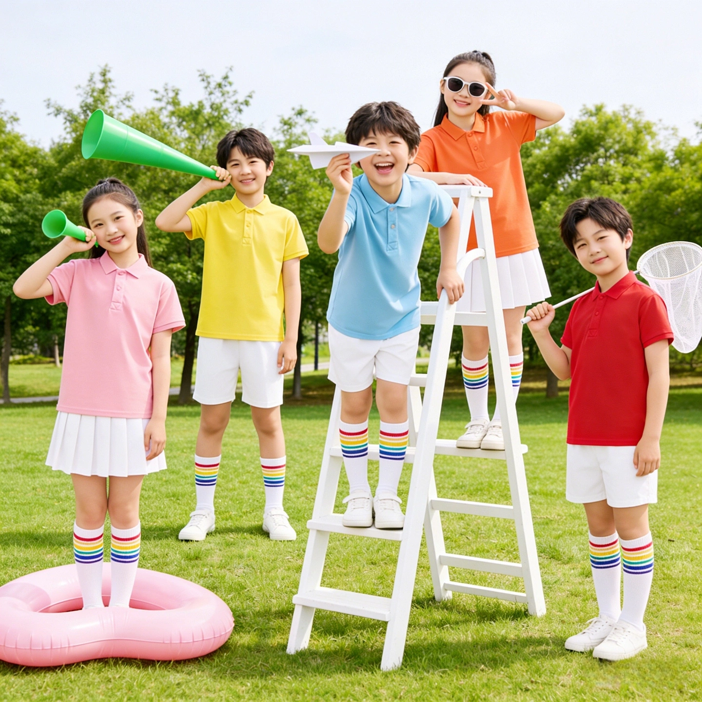 Multi color summer parent-child short sleeved set can be customized with any image, logo, and printed name and number