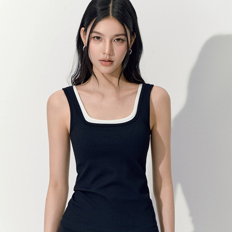 Black women's sports vest can be worn externally