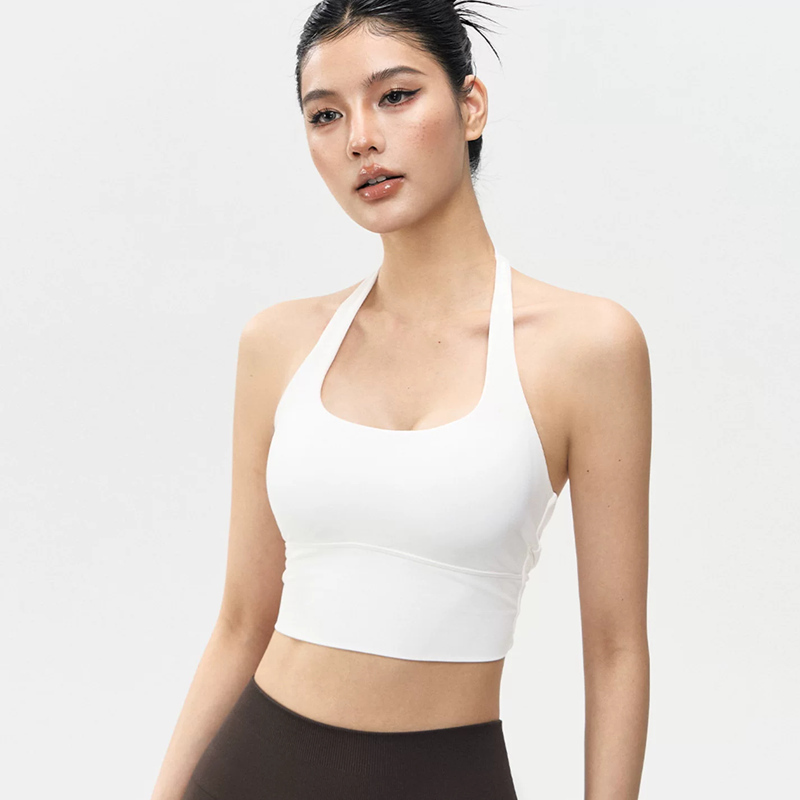 White women's sports vest can be worn externally