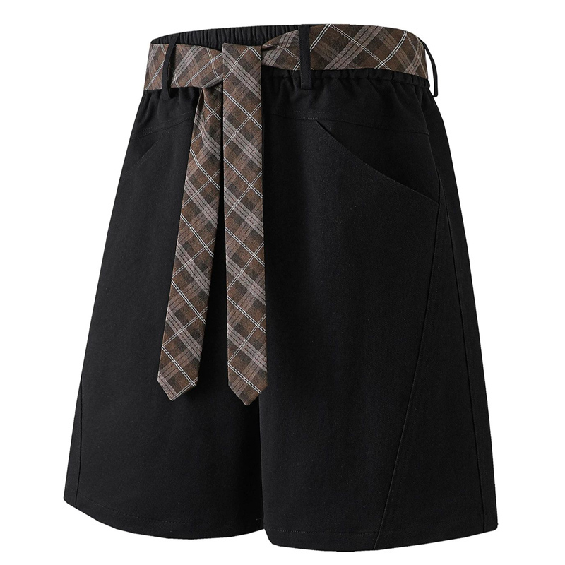 Black summer thin quick drying sports shorts