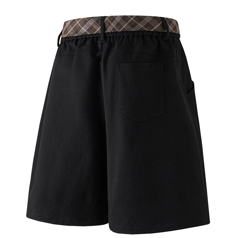 Black summer thin quick drying sports shorts