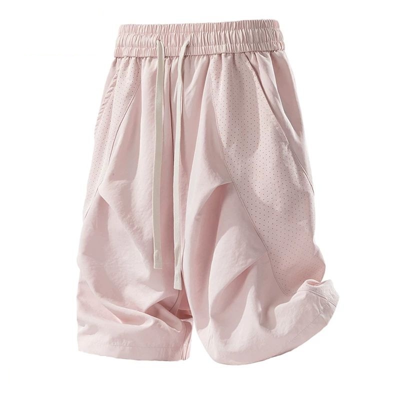 Pink summer thin quick drying sports shorts