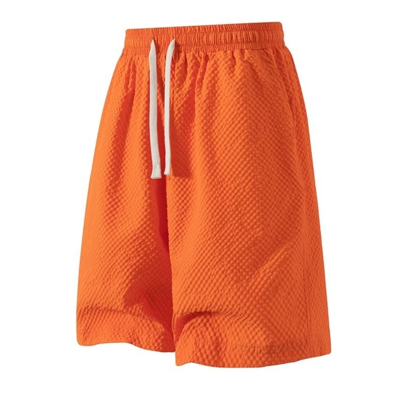 Orange summer thin quick drying sports shorts