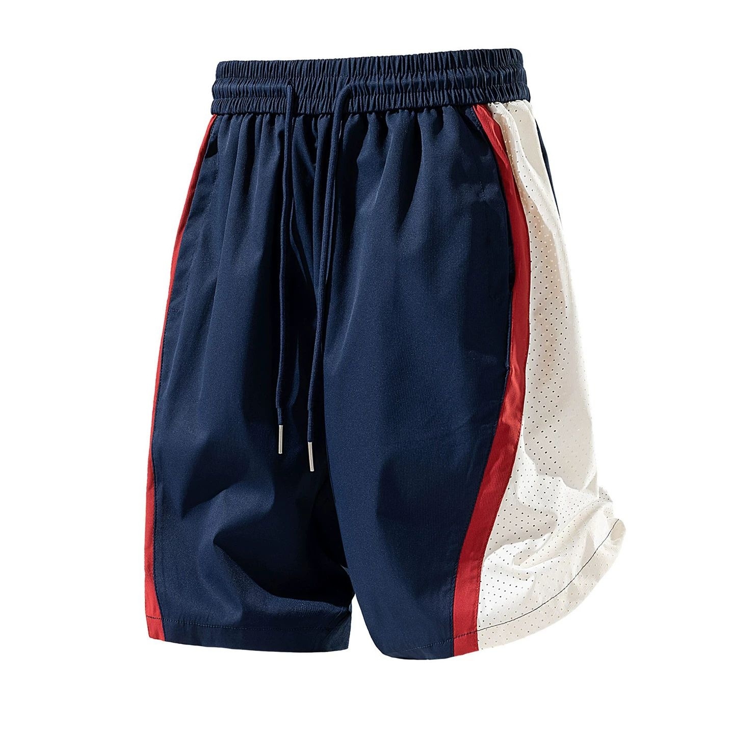 Color blocking splicing quick drying sports shorts for men's summer thin design