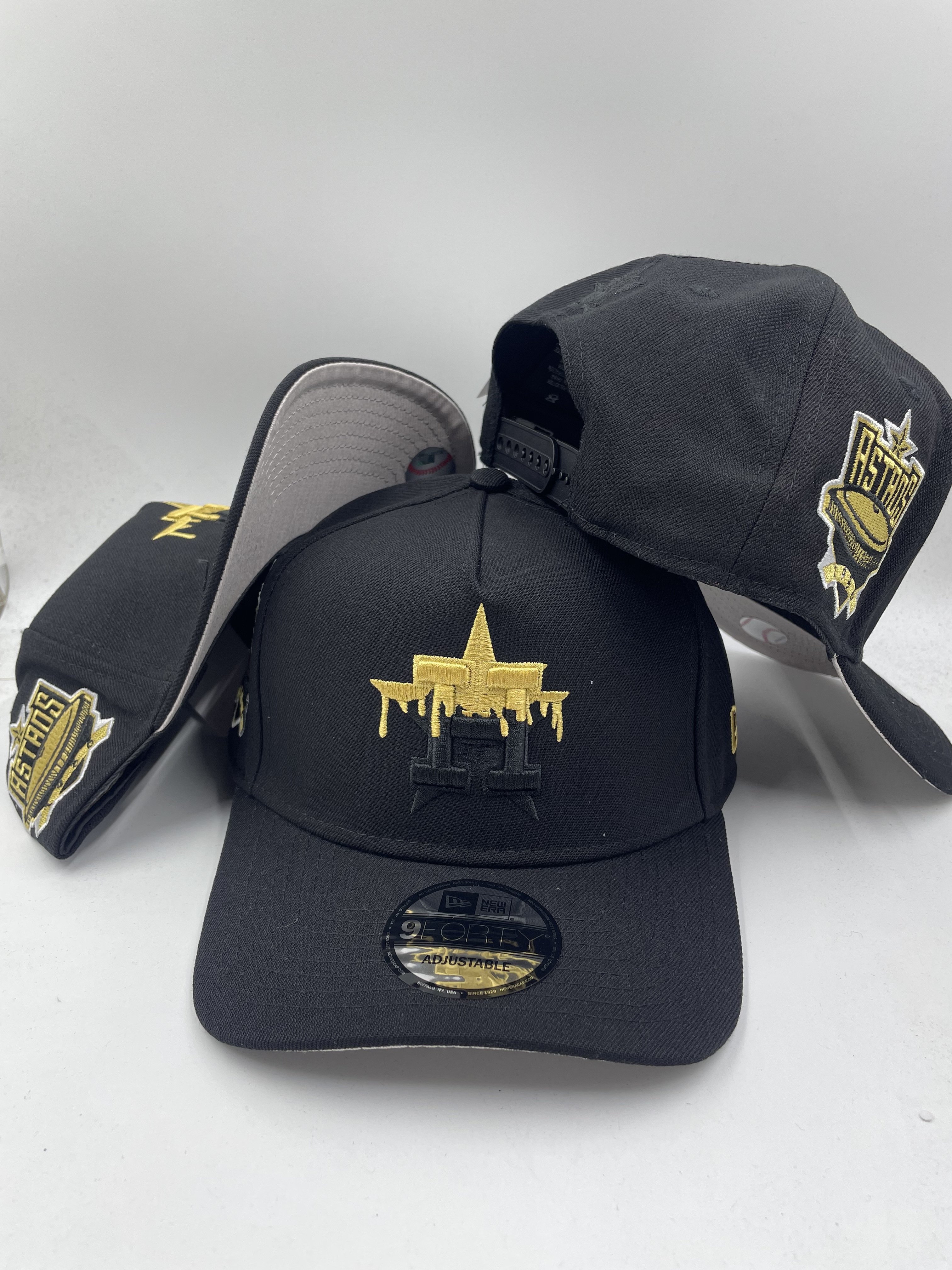 New Era 9FORTY Houston Astros Drip Logo Adjustable Embroidered Baseball Cap
