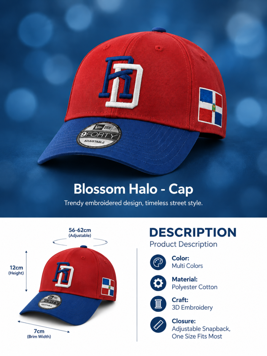 New Era 9FORTY Dominican Republic RD Logo Adjustable Embroidered Baseball Cap