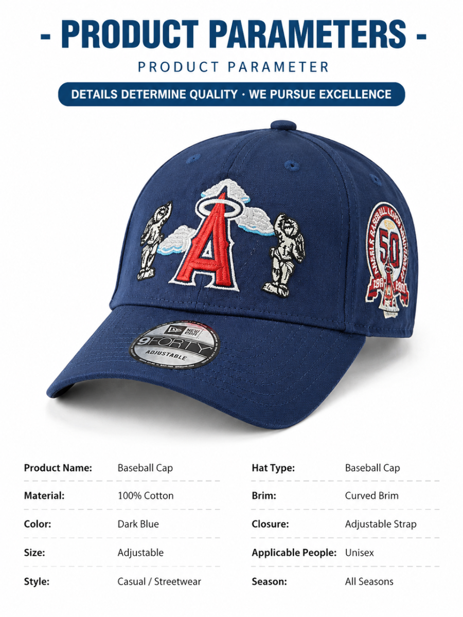 New Era 9FORTY Los Angeles Angels 50th Anniversary Adjustable Embroidered Baseball Cap