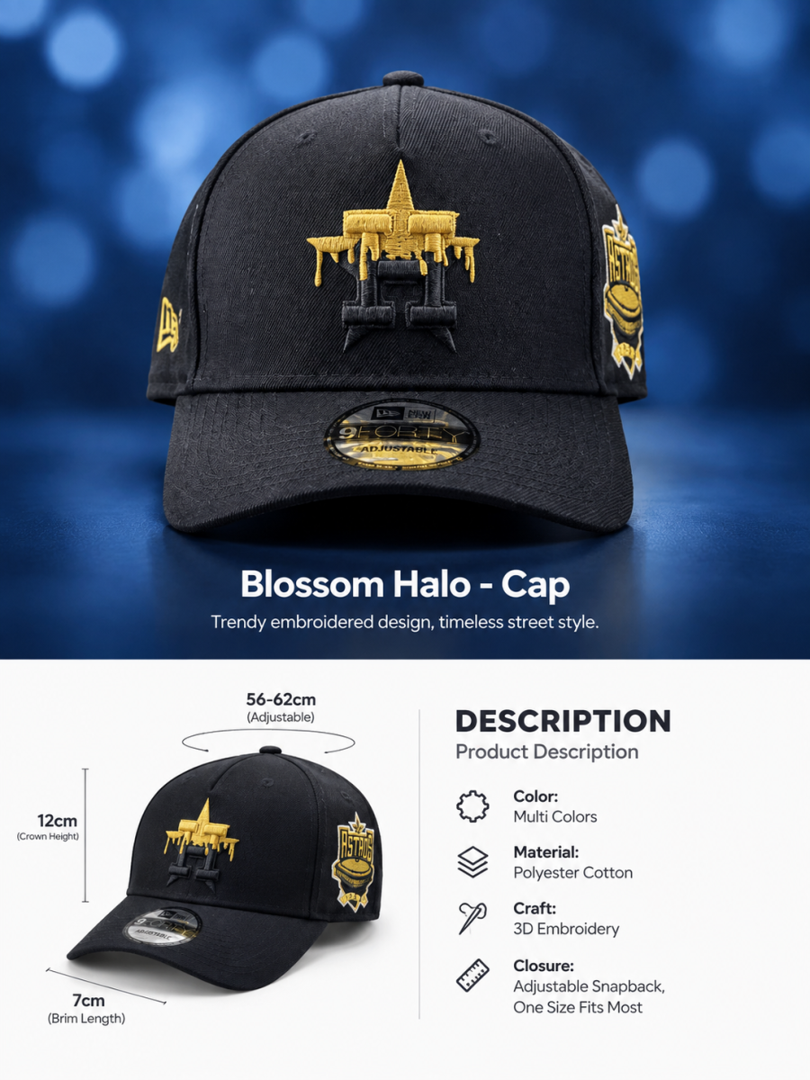 New Era 9FORTY Houston Astros Drip Logo Adjustable Embroidered Baseball Cap