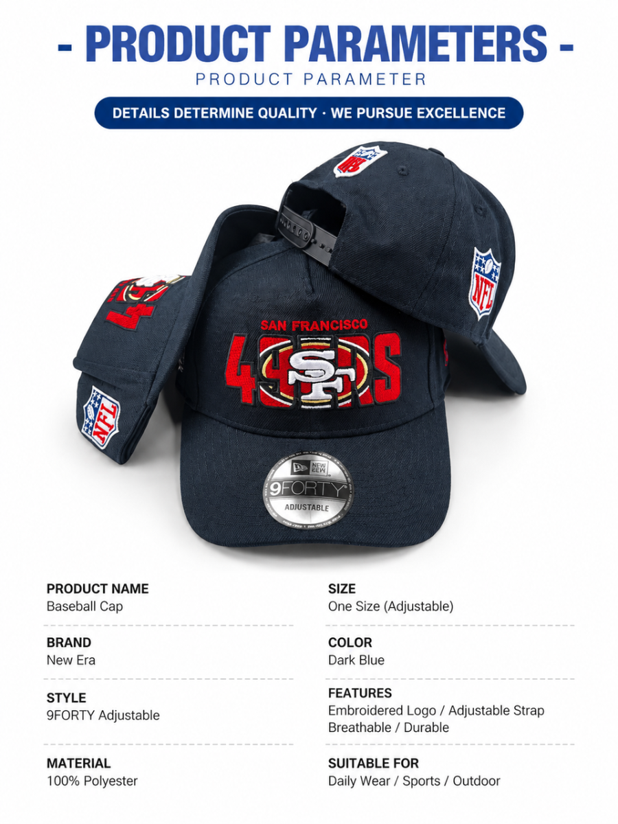 New Era 9FORTY San Francisco 49ers Adjustable Embroidered Baseball Cap